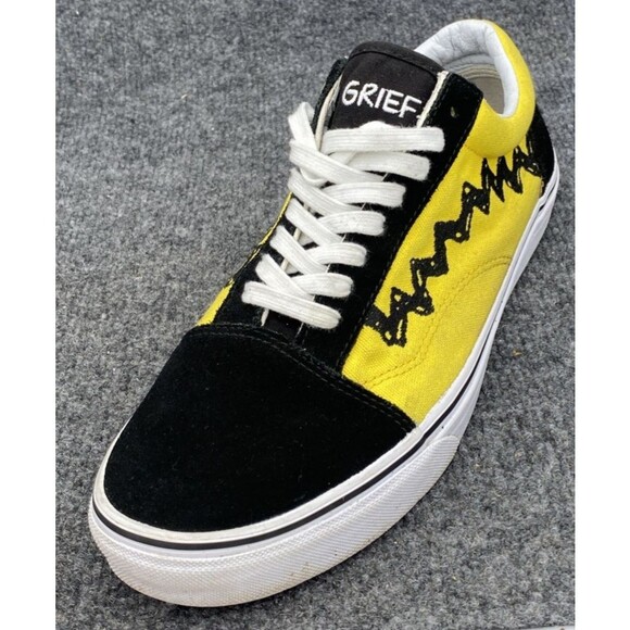 Vans x Peanuts Charlie Brown Old Skool Yellow Black Men 9.5 Women 11 Sneaker main image 13
